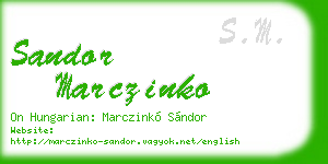 sandor marczinko business card