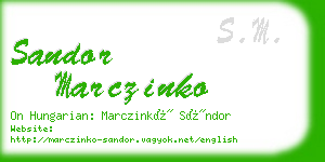 sandor marczinko business card